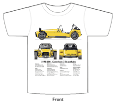 Caterham 7 Superlight 1996-2001 T-shirt Front